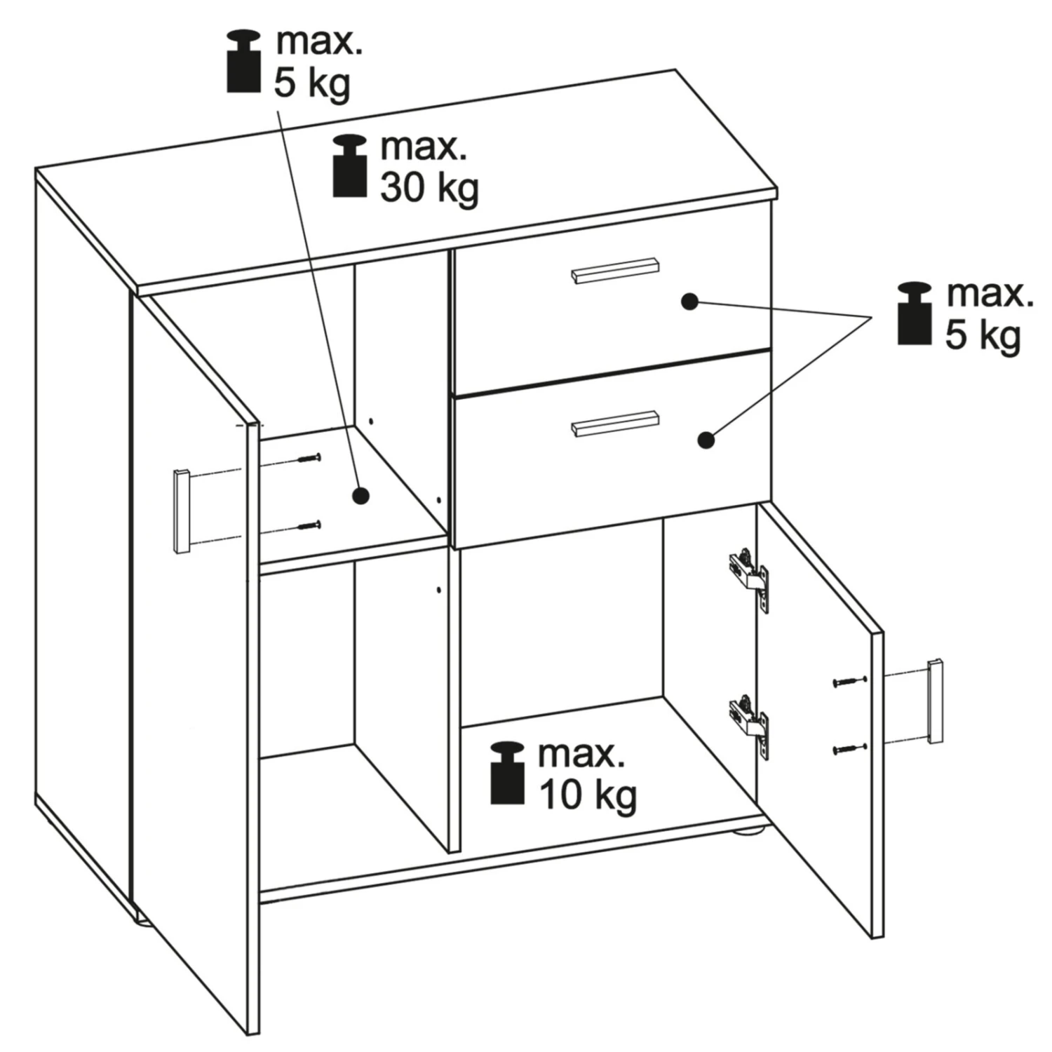 Kommode - Sonoma Eiche - 88 cm breit 2 Kommode - Sonoma Eiche - 88 cm breit – Bild 2