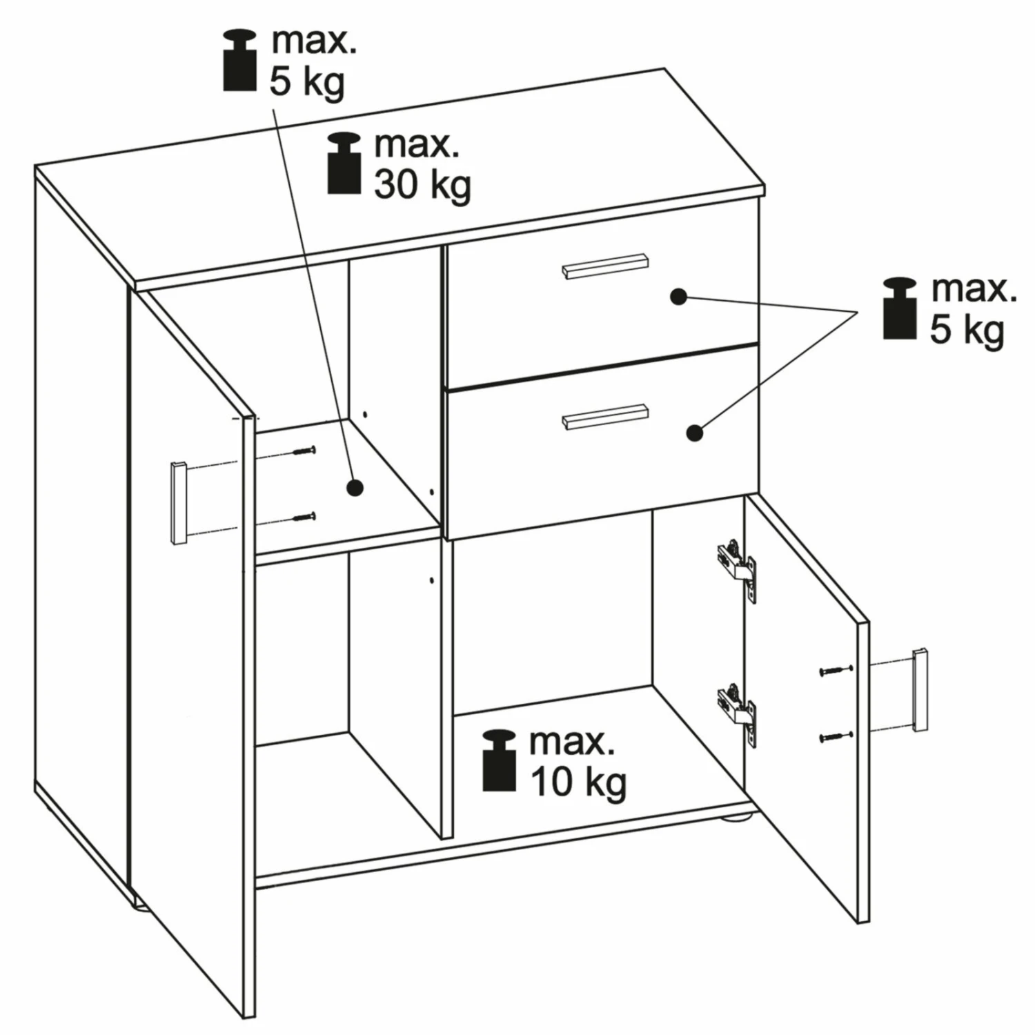 Kommode - Artisan Eiche - 88 cm breit 2 Kommode - Artisan Eiche - 88 cm breit – Bild 2