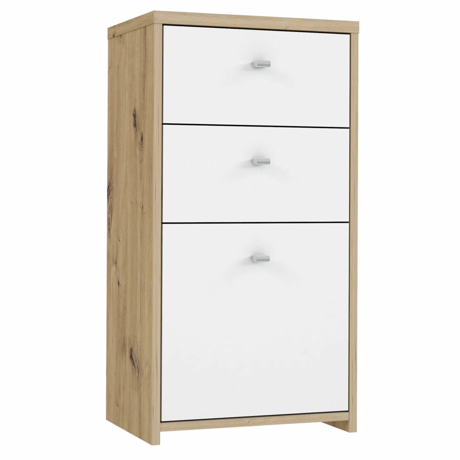 Kommode - Artisan Eiche - weiß - 40 cm breit 1 Kommode - Artisan Eiche - weiß - 40 cm breit