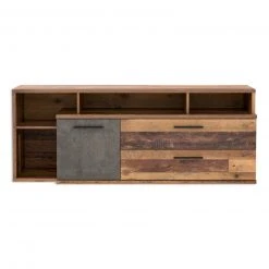 Sideboard - Old Wood Vintage-Betonoptik - 4 offene Fächer -Esszimmer Verkaufsgeschäft 1023003200 02 1600Wx1600H