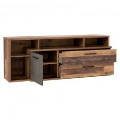 Sideboard - Old Wood Vintage-Betonoptik - 4 offene Fächer -Esszimmer Verkaufsgeschäft 1023003200 03 1600Wx1600H