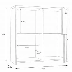 Kommode - Artisan Eiche-weiß - 77 cm breit - vier Türen 13 Kommode - Artisan Eiche-weiß - 77 cm breit - vier Türen -Esszimmer Verkaufsgeschäft 1023003300 06 1600Wx1600H
