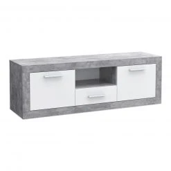 Lowboard - Beton-Optik-weiß - 148x50 cm