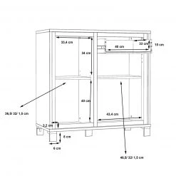Kommode - Artisan Eiche-Schwarzeiche - 91 cm 10 Kommode - Artisan Eiche-Schwarzeiche - 91 cm -Esszimmer Verkaufsgeschäft 1023007300 05 1600Wx1600H