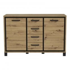 Sideboard - Artisan Eiche-Schwarzeiche - 4 Schubkästen
