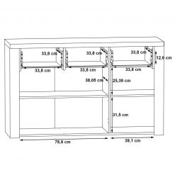 Sideboard - Sonoma Eiche - 136 cm -Esszimmer Verkaufsgeschäft 1023009700 06 1600Wx1600H
