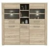 Highboardvitrine - Sonoma Eiche - 146 cm