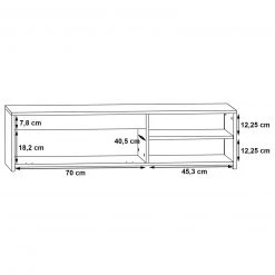 Lowboard - Sonoma Eiche-weiß - 120 cm breit -Esszimmer Verkaufsgeschäft 1023010100 03 1600Wx1600H
