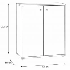 Kommode - Sonoma Eiche - 74 cm breit - zwei Türen -Esszimmer Verkaufsgeschäft 1023010202 06 1600Wx1600H