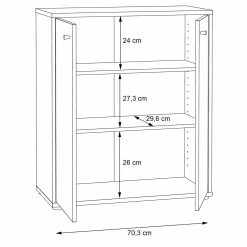 Kommode - Sonoma Eiche - 74 cm breit - zwei Türen -Esszimmer Verkaufsgeschäft 1023010202 07 1600Wx1600H