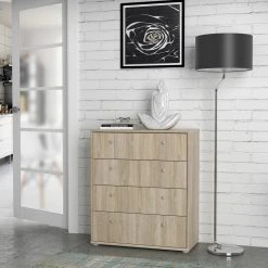 Kommode - Sonoma Eiche - 74 cm breit - vier Schubkästen 12 Kommode - Sonoma Eiche - 74 cm breit - vier Schubkästen -Esszimmer Verkaufsgeschäft 1023010402 05 1600Wx1600H