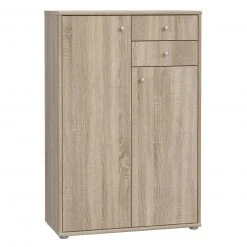 Kommode - Sonoma Eiche - 74 cm breit - je zwei Türen und Schubfächer