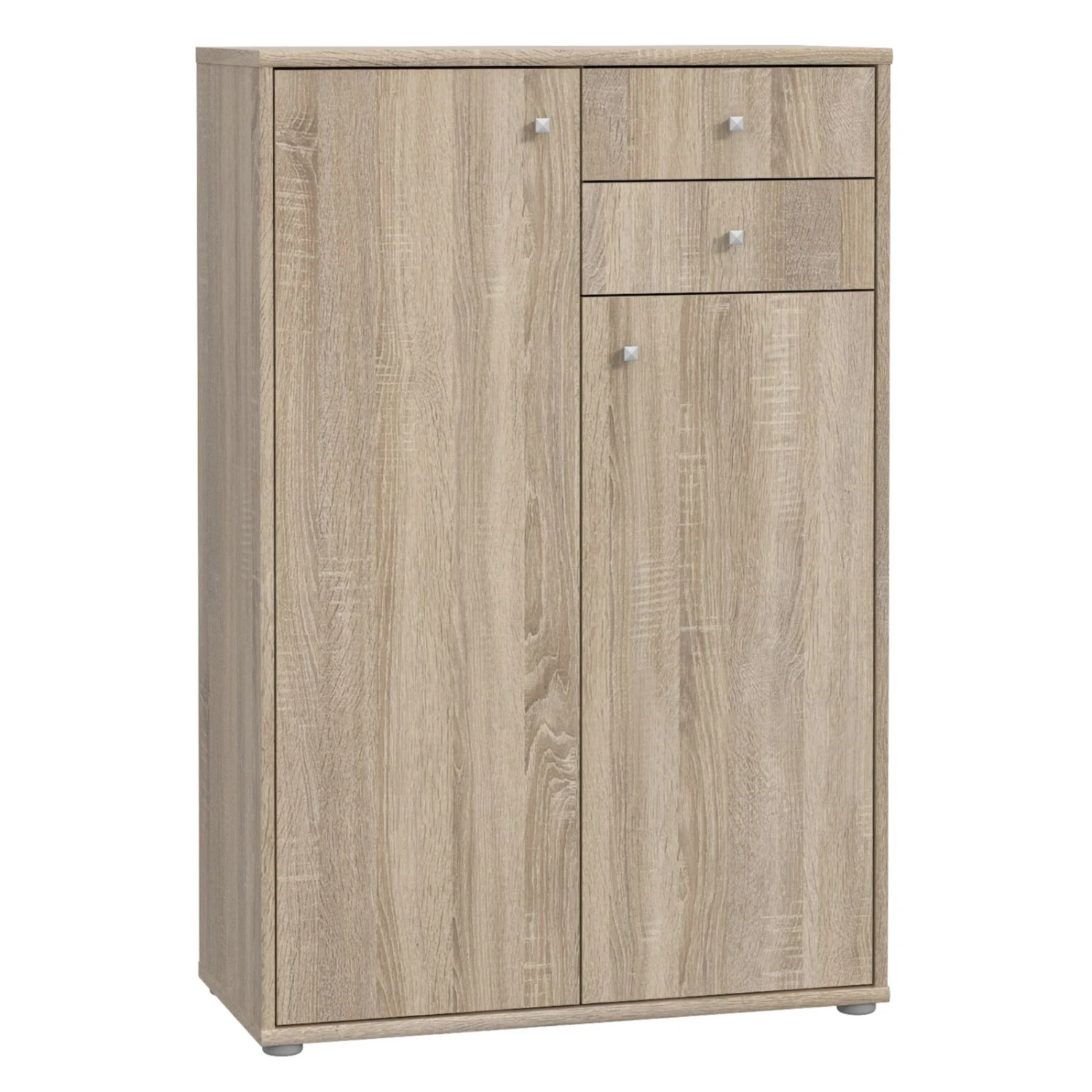 Kommode - Sonoma Eiche - 74 cm breit - je zwei Türen und Schubfächer 1 Kommode - Sonoma Eiche - 74 cm breit - je zwei Türen und Schubfächer