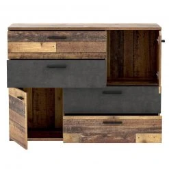 Sideboard - Old Wood Vintage - Beton-Optik - 125 cm -Esszimmer Verkaufsgeschäft 1023012804 03 1600Wx1600H