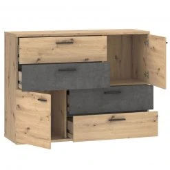 Sideboard - Artisan Eiche - Beton-Optik - 125 cm 8 Sideboard - Artisan Eiche - Beton-Optik - 125 cm -Esszimmer Verkaufsgeschäft 1023012805 03 1600Wx1600H