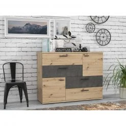 Sideboard - Artisan Eiche - Beton-Optik - 125 cm 10 Sideboard - Artisan Eiche - Beton-Optik - 125 cm -Esszimmer Verkaufsgeschäft 1023012805 05 1600Wx1600H