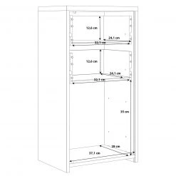 Kommode - Sonoma Eiche - weiß - 40 cm breit -Esszimmer Verkaufsgeschäft 1023016903 03 1600Wx1600H