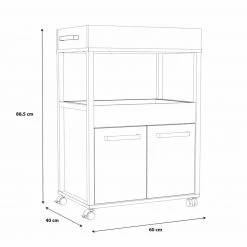 Hausbar - Sonoma Eiche - auf Rollen -Esszimmer Verkaufsgeschäft 1023017100 04 1600Wx1600H