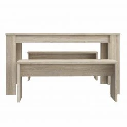 3-teilige Tischgruppe - Sonoma Eiche 7 3-teilige Tischgruppe - Sonoma Eiche -Esszimmer Verkaufsgeschäft 1023017400 03 1600Wx1600H