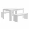 3-teilige Tischgruppe - weiß