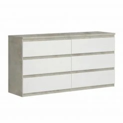 Sideboard - Betonoptik-weiß - 154 cm