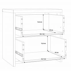 Kommode - Sonoma Eiche-weiß - 42 cm 12 Kommode - Sonoma Eiche-weiß - 42 cm -Esszimmer Verkaufsgeschäft 1023019600 06 1600Wx1600H
