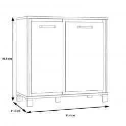 Kommode - Artisan Eiche - 2 Türen - 91 cm -Esszimmer Verkaufsgeschäft 1023021300 07 1600Wx1600H