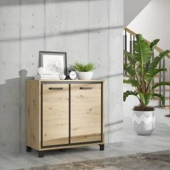 Kommode - Artisan Eiche - 2 Türen - 91 cm -Esszimmer Verkaufsgeschäft 1023021300 10 1600Wx1600H