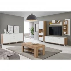 Lowboard - weiß - Cantania Eiche - 186 cm -Esszimmer Verkaufsgeschäft 1023021800 05 1600Wx1600H