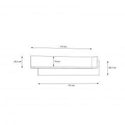 Wandregal - weiß - Cantania Eiche -Esszimmer Verkaufsgeschäft 1023023000 03 1600Wx1600H