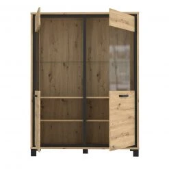 Highboardvitrine - Artisan Eiche-Schwarzeiche - 121 cm -Esszimmer Verkaufsgeschäft 1023023600 02 1600Wx1600H