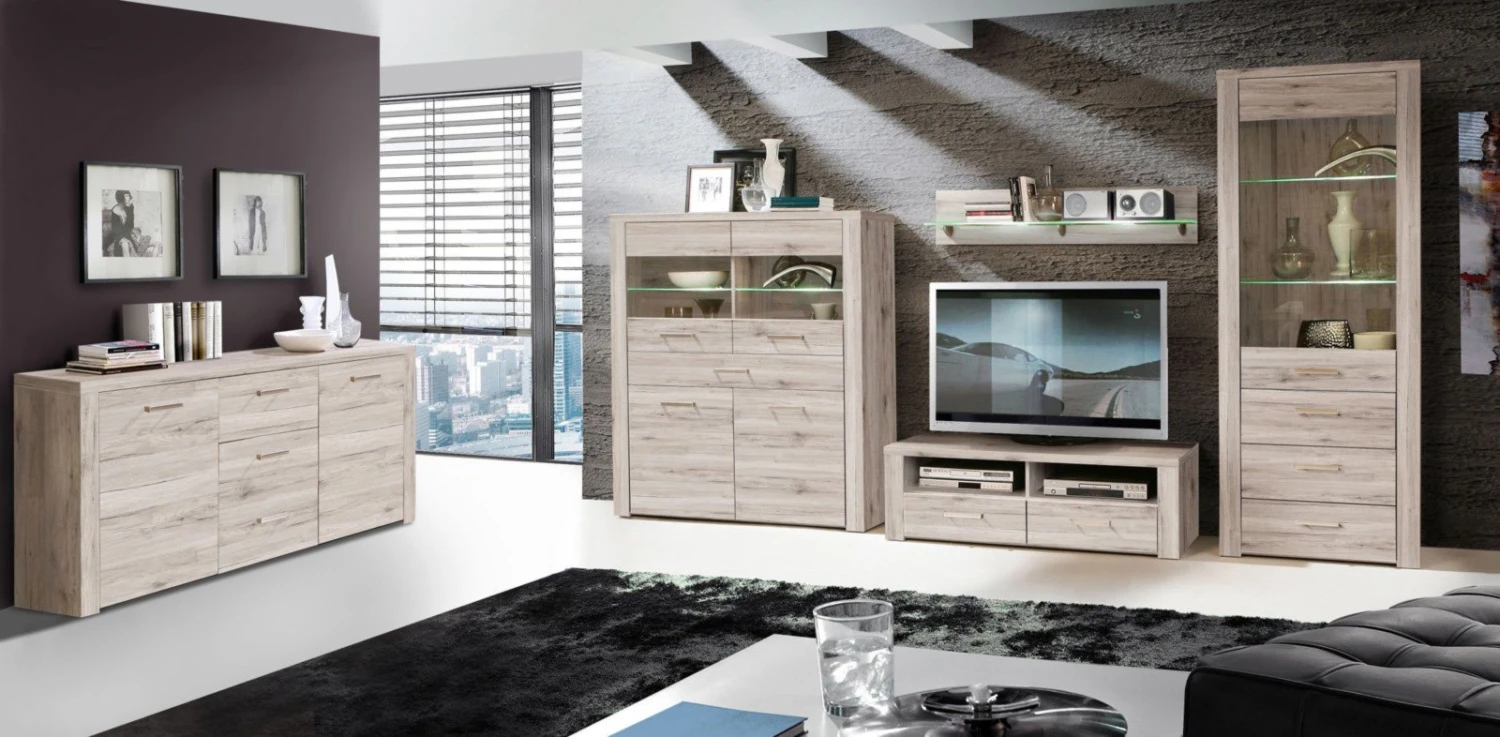 Lowboard - Sandeiche - 130 cm breit 3 Lowboard - Sandeiche - 130 cm breit – Bild 3