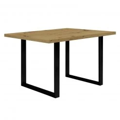 Esstisch - Artisan Eiche - schwarz - 140 cm