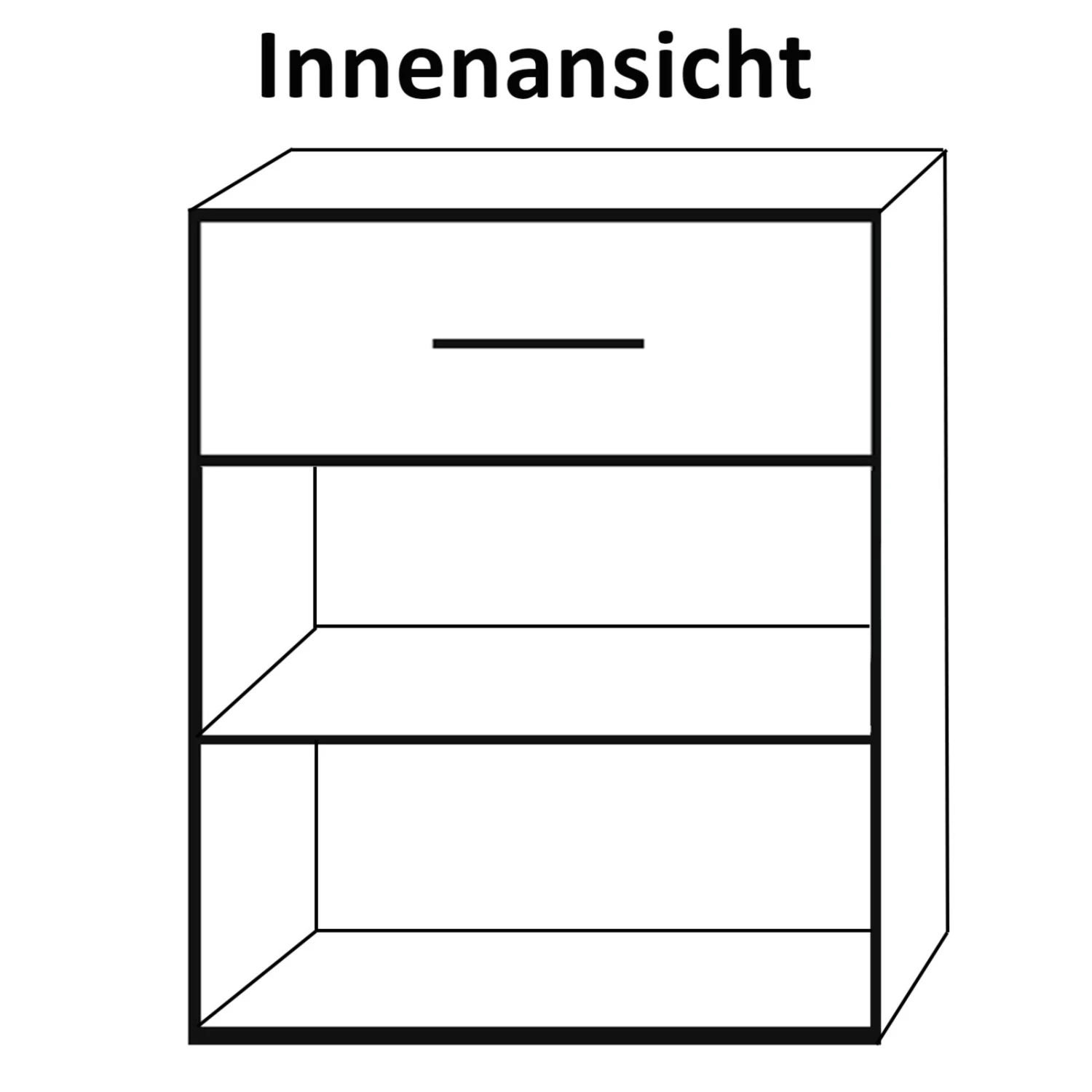 Kommode - Sonoma Eiche-weiß - 79,9 cm 4 Kommode - Sonoma Eiche-weiß - 79,9 cm – Bild 4