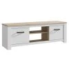 TV-Lowboard - weiß-bianco Eiche - 161 cm