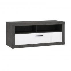 Lowboard - Betonoptik - weiß - 138 cm breit