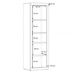 Standvitrine - Betonoptik - weiß - 197 cm hoch -Esszimmer Verkaufsgeschäft 1023037600 08 1600Wx1600H
