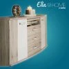 Ella@HOME Sideboard - Sandeiche-weiß Hochglanz