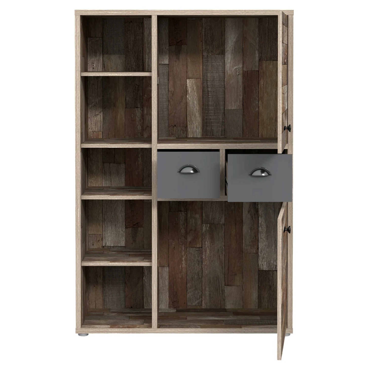 Highboard - Maringo Pinie - grau matt - 92 cm 2 Highboard - Maringo Pinie - grau matt - 92 cm – Bild 2