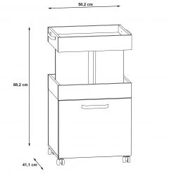 Hausbar - Artisan Eiche - Schwarzeiche - auf Rollen -Esszimmer Verkaufsgeschäft 1023075000 07 1600Wx1600H