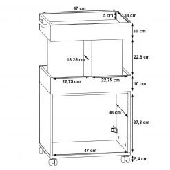 Hausbar - Artisan Eiche - Schwarzeiche - auf Rollen -Esszimmer Verkaufsgeschäft 1023075000 08 1600Wx1600H