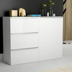 Sideboard - weiß - Glasfronten - 120 cm -Esszimmer Verkaufsgeschäft 1023075300 06 1600Wx1600H