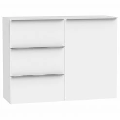 Sideboard - weiß - Glasfronten - 120 cm