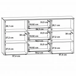 Sideboard - weiß - Glasfronten - 180 cm -Esszimmer Verkaufsgeschäft 1023075400 08 1600Wx1600H