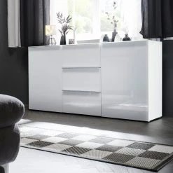 Sideboard - weiß - Glasfronten - 180 cm -Esszimmer Verkaufsgeschäft 1023075400 10 1600Wx1600H