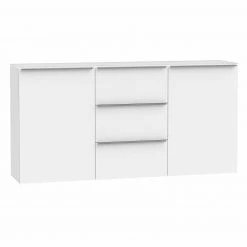 Sideboard - weiß - Glasfronten - 180 cm