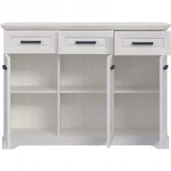 Kommode - Sibiu Lärche weiß - Soft-Close - 140 cm breit -Esszimmer Verkaufsgeschäft 1023076700 04 1600Wx1600H