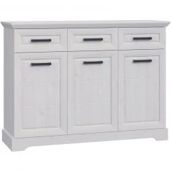 Kommode - Sibiu Lärche weiß - Soft-Close - 140 cm breit