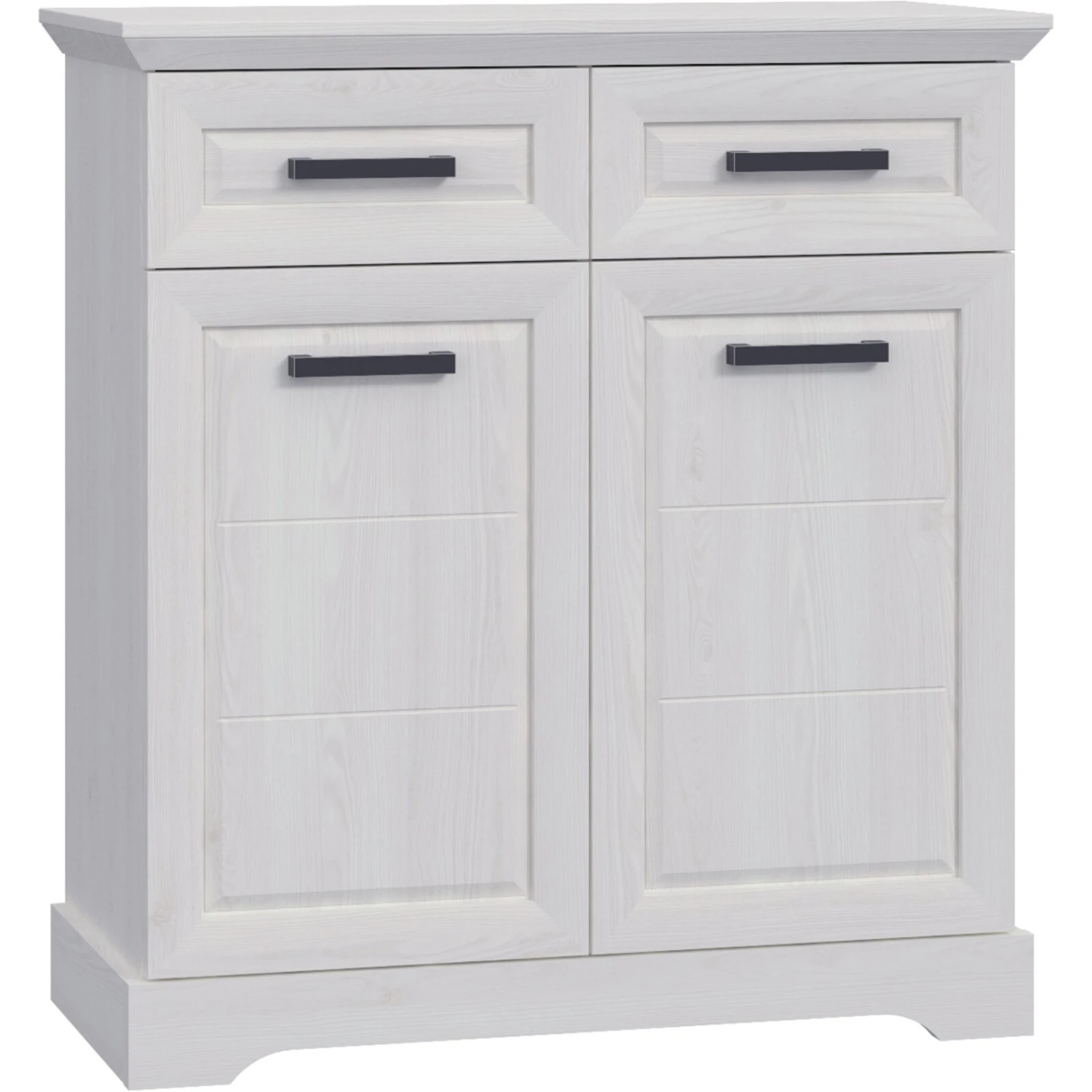 Garderobenkommode - Sibiu Lärche weiß - Soft-Close - 95 cm breit 1 Garderobenkommode - Sibiu Lärche weiß - Soft-Close - 95 cm breit