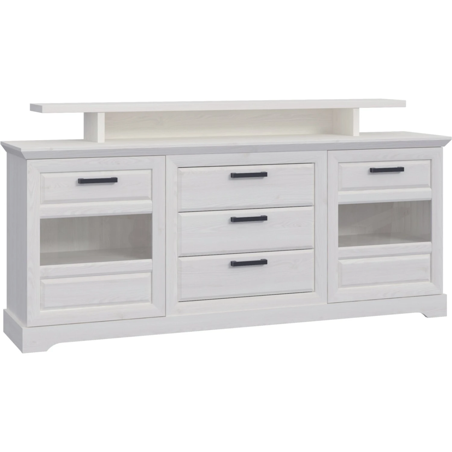 Sideboard - Sibiu Lärche weiß - 3 Schubkästen - 201,5 cm breit 1 Sideboard - Sibiu Lärche weiß - 3 Schubkästen - 201,5 cm breit